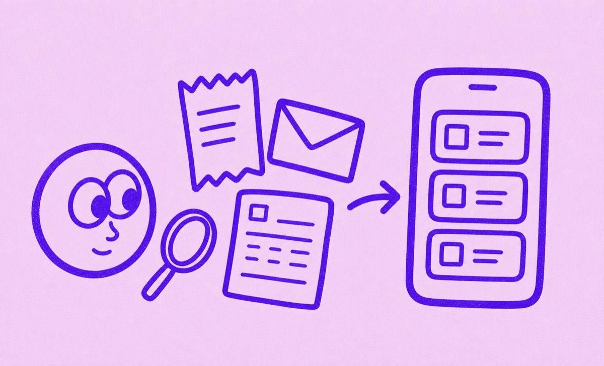 How to find subscriptions from bank statements and email receipts illustration